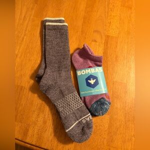 Bombas Purple Athletic Socks Two Pair